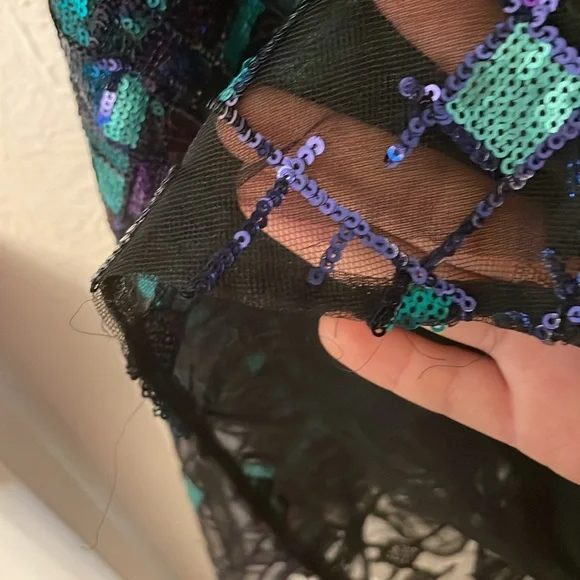 NWOT Dress the Population Womens Maren Fit Flare Midi Spaghetti Strap Dress Size - Picture 8 of 8